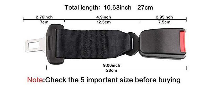 Car Safety Belt 23CM Seat Belt Extension Plug Buckle Seatbelt Clip Adjustable Extender Child Universal Lengthening