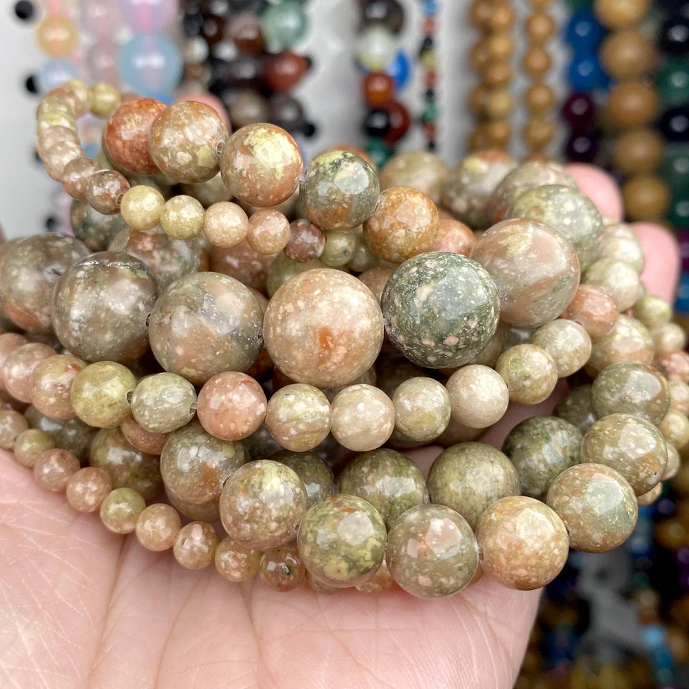 Natural Stone Beads 4 6 8 10mm Tiger Eye Lava Amazonite Turquoises Agates Jaspers Beads For Jewelry Making DIY Bracelet Necklace