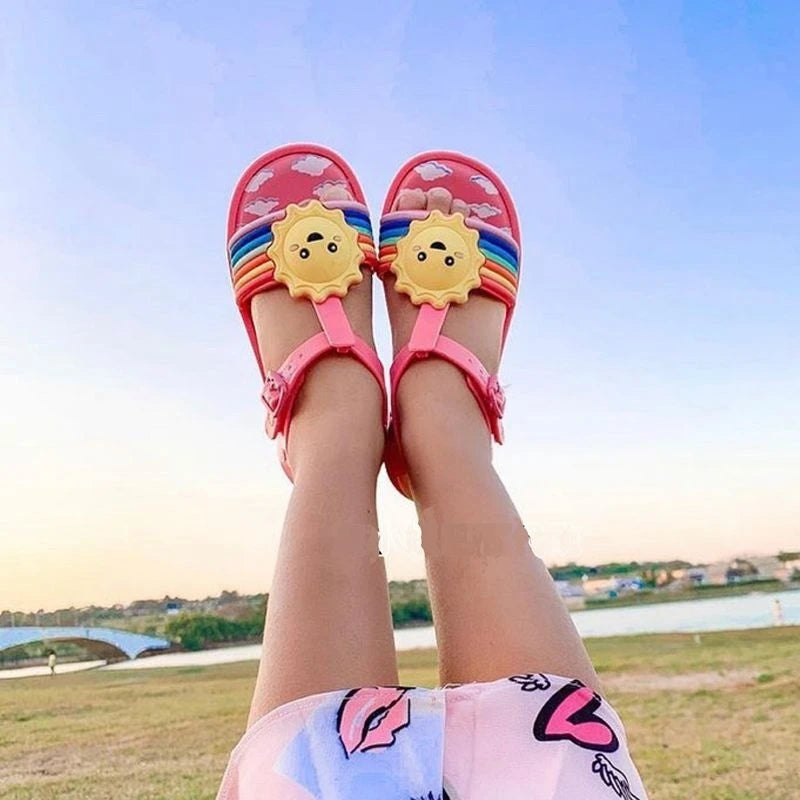 New Arrival 2025 Mini Melissa Children Sandals Hot Sale Kids Beach Shoes Big Girl and Boy Fashion Jelly Shoes