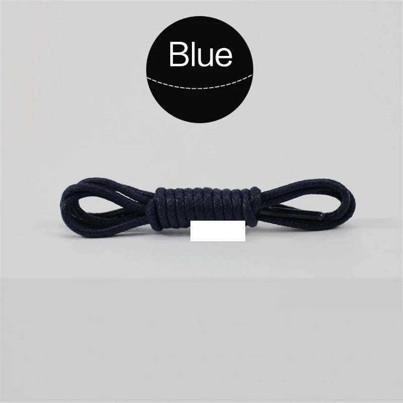 1Pair Waxed Cotton Round Shoe laces Coloured Leather Shoes lace Waterproof ShoeLaces Men Boots Shoelace Shoestring