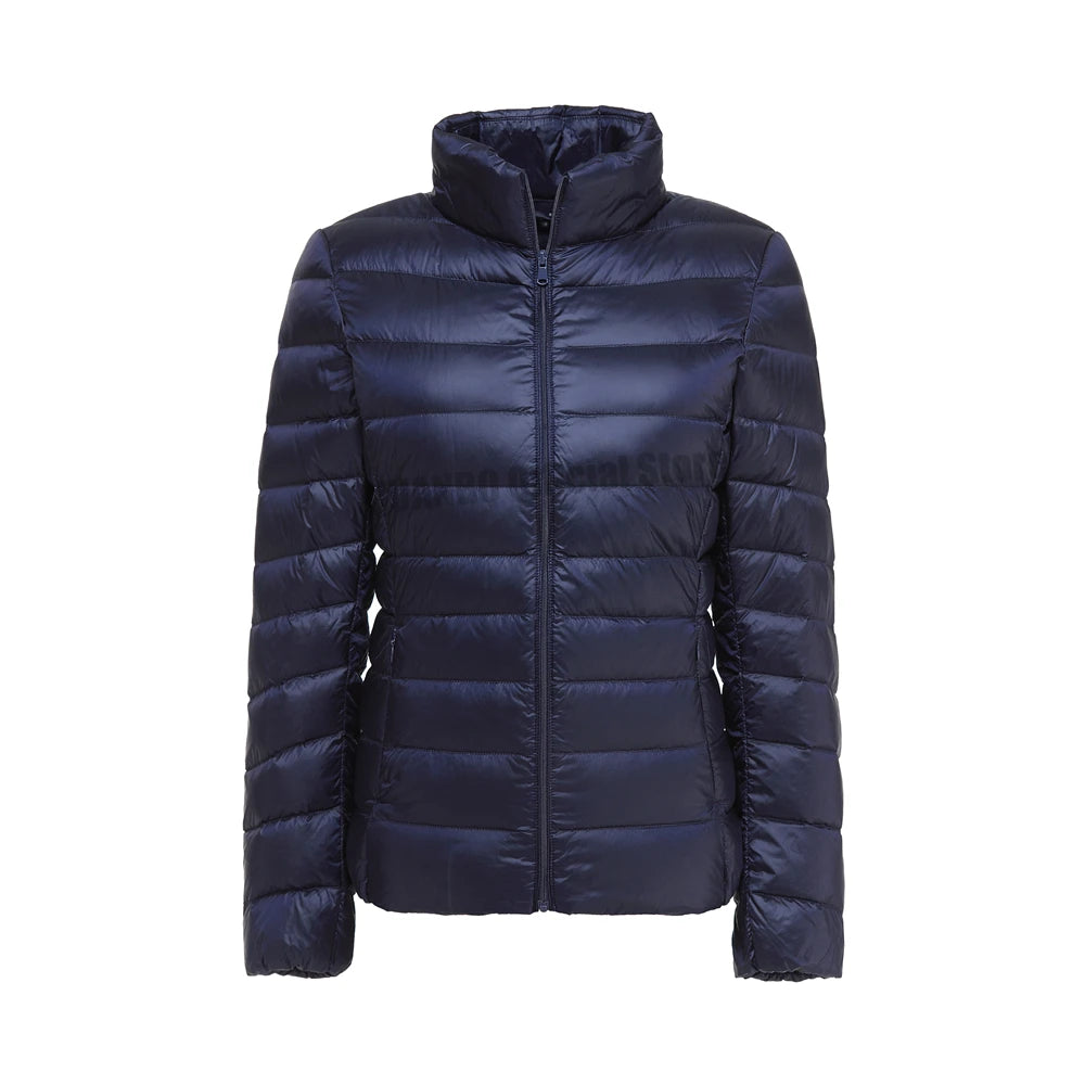 Women Spring Jacket Fashion Short Ultra Lightweight Packable Puffer Coats 15 Colors Female Down Warm Korean Slim Fit Parkas 5XL