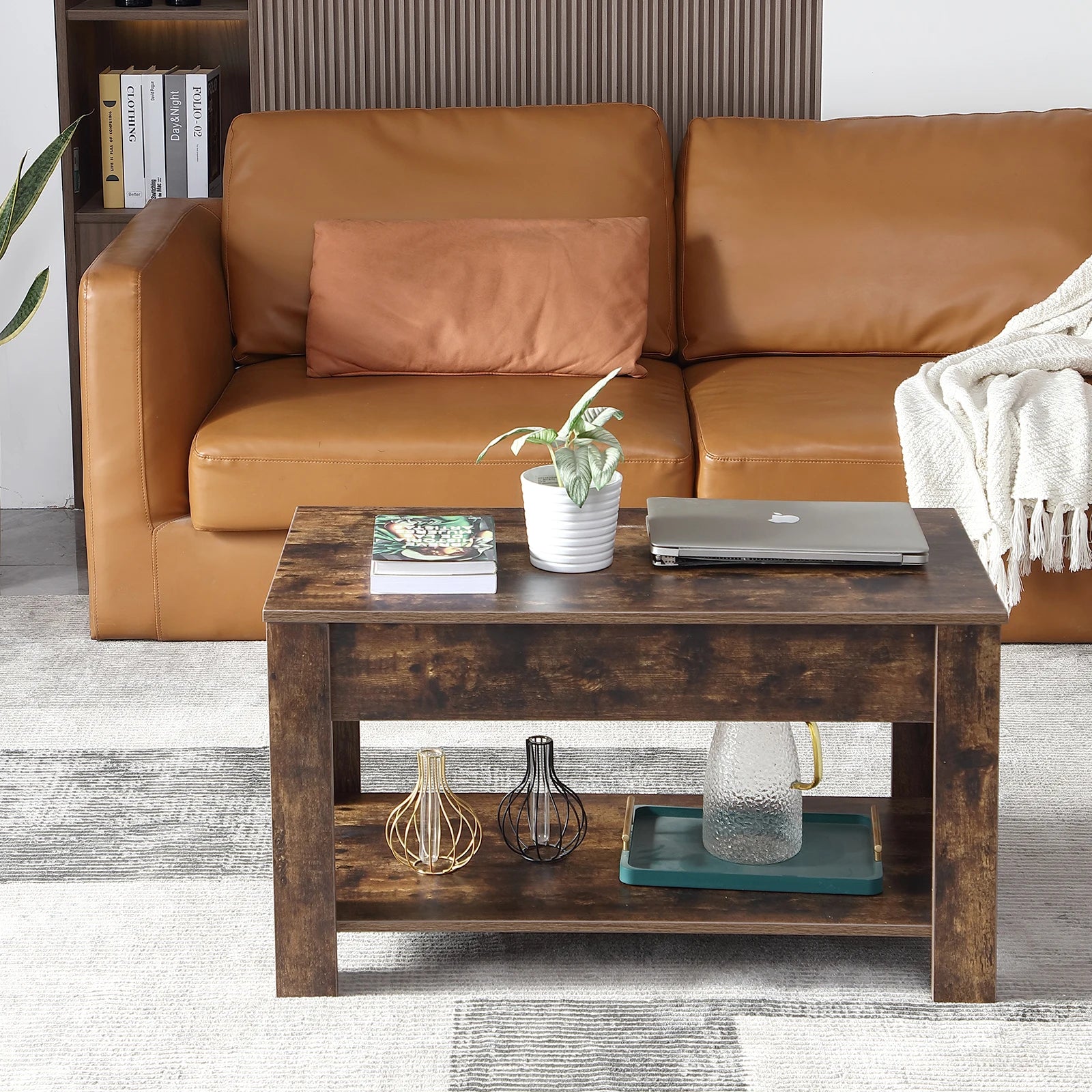 Small Modern Coffee Tables with Storage for Living Room Wood Lift Top Center Table Farmhouse