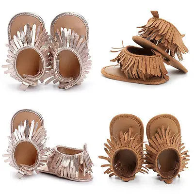 Fast Shipping Newborn Baby Boys Girls Summer Frist Walkers Summer Shoes Tassel Shoes Soft Sole Prewalker 0-12M