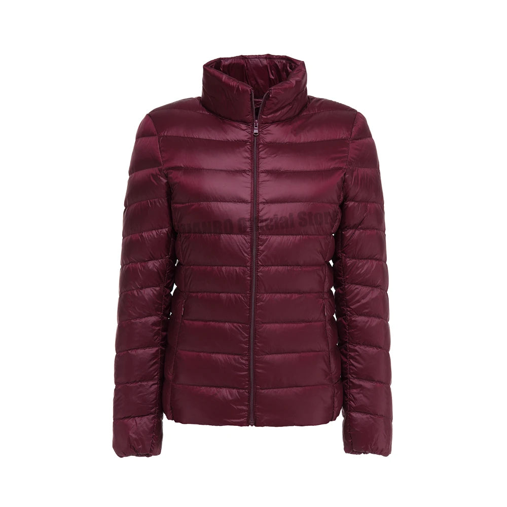 Women Spring Jacket Fashion Short Ultra Lightweight Packable Puffer Coats 15 Colors Female Down Warm Korean Slim Fit Parkas 5XL