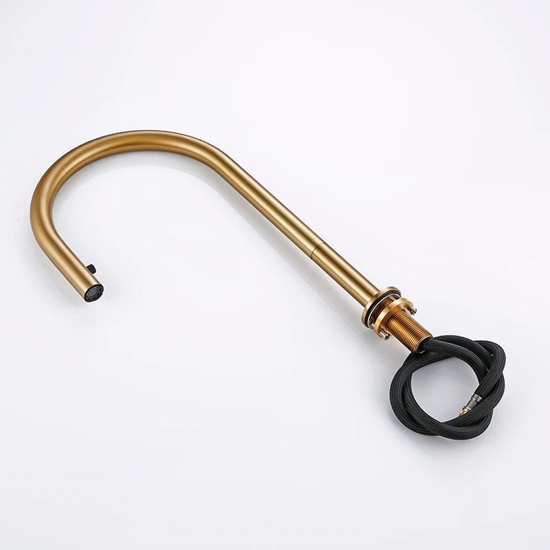 Modern Kitchen Faucet Brsuh Matt Brass Material Kitchen Sink Faucet Kitchen Product Kitchen Sink Mixer Tap