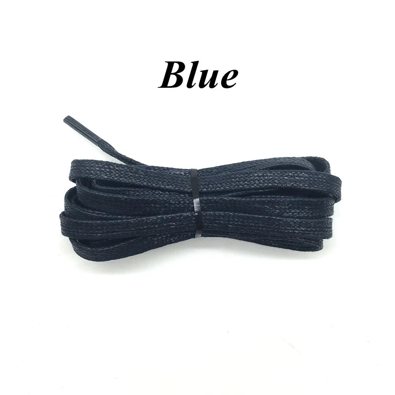 1Pair Waxed Flat Shoelaces Leather Waterproof Casual Shoes Laces Unisex Boots Shoelace Length 60 80 100 120 140 160 180CM P3