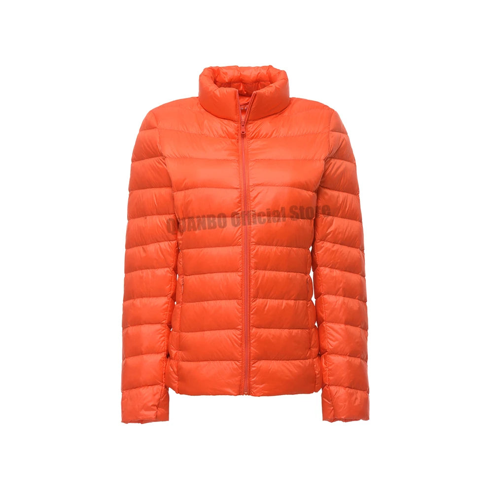 Women Spring Jacket Fashion Short Ultra Lightweight Packable Puffer Coats 15 Colors Female Down Warm Korean Slim Fit Parkas 5XL