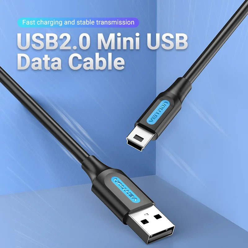 Vention Mini USB Cable Mini USB to USB Fast Data Charger Cable for MP3 MP4 Player Car DVR GPS Digital Camera HDD Mini USB 1m 3m