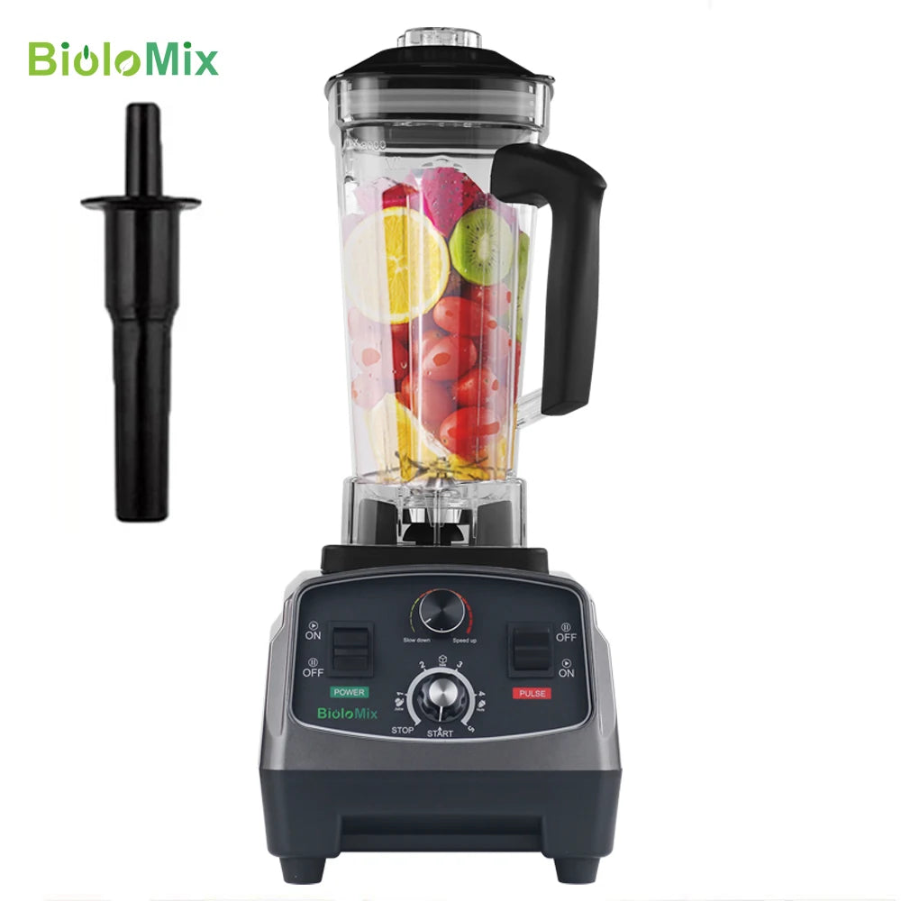 Biolomix BPA Free 2200W Commercial Grade Timer Blender Mixer Heavy Duty Automatic Fruit Food Processor Ice Crusher Smoothies