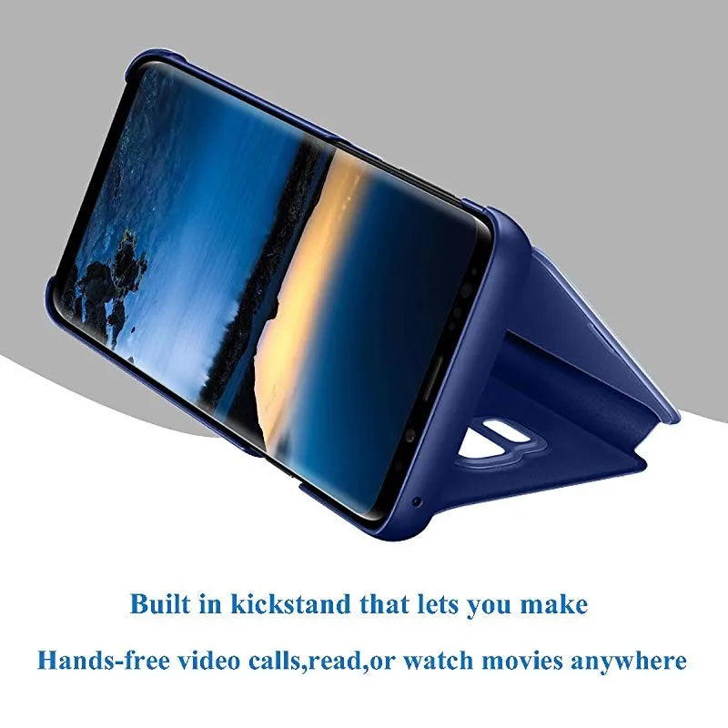 Window Case For Xiaomi Redmi Note 15 14 13 12C 14C 15C Mirror View PU Leather Flip Cover For Xiaomi Mi 17T 15T 14T POCO X7 X6