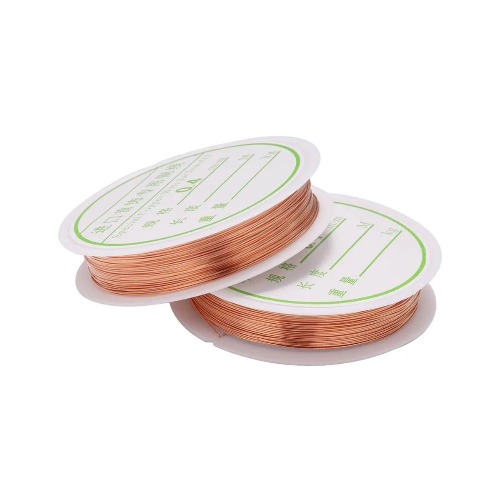 1 Roll 0.2/0.3/0.4/0.5/0.6/0.7/0.8/1mm Sturdy Copper Wire Beading Wire For Bracelet Necklace DIY Jewelry Making Accessories