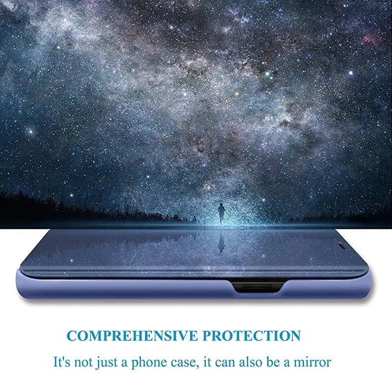Window Case For Xiaomi Redmi Note 15 14 13 12C 14C 15C Mirror View PU Leather Flip Cover For Xiaomi Mi 17T 15T 14T POCO X7 X6