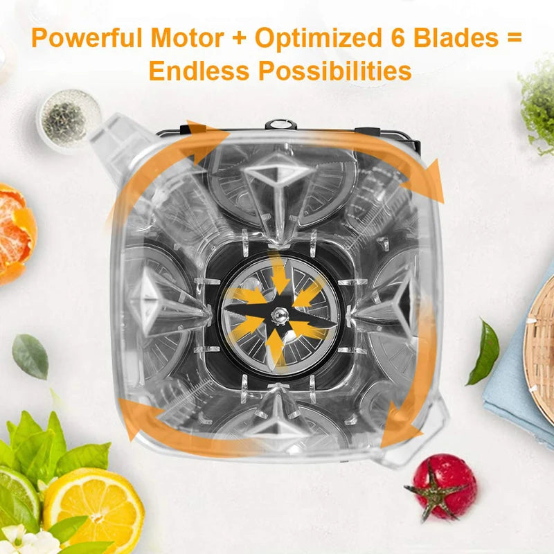 Biolomix BPA Free 2200W Commercial Grade Timer Blender Mixer Heavy Duty Automatic Fruit Food Processor Ice Crusher Smoothies