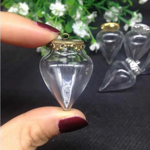 10piece 6-40mm Hollow Glass Ball With One Hole Round Bubble Vial Glass Globe Orbs Jewelry Findings Glass Locket Accessories