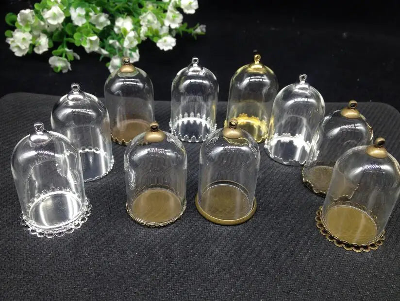 10piece 6-40mm Hollow Glass Ball With One Hole Round Bubble Vial Glass Globe Orbs Jewelry Findings Glass Locket Accessories