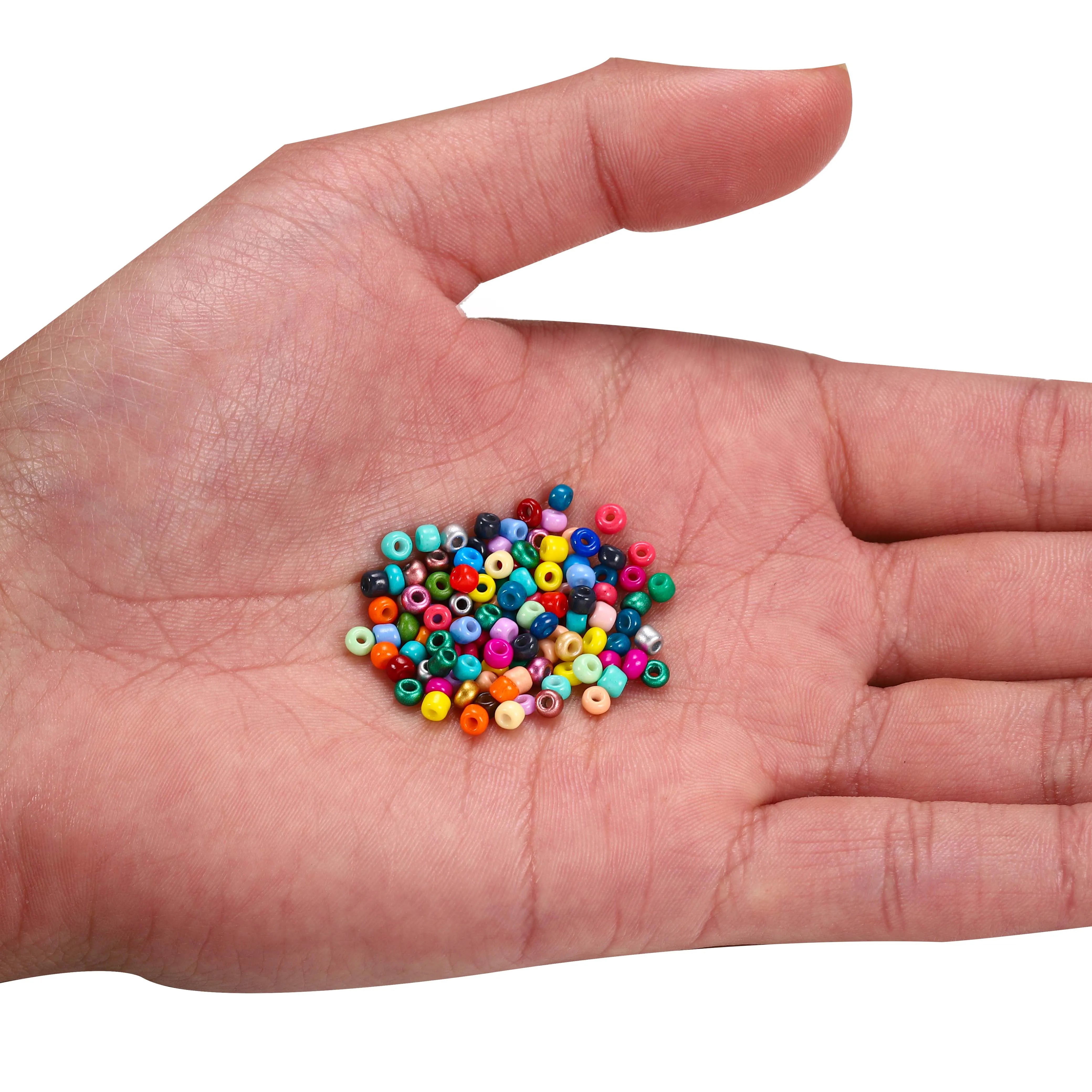 300/600Pcs 3/4mm Charm Glass Beads Czech Seed Beads Small Round Loose Beads for DIY Jewelry Making Earrings Bracelet Wholesale