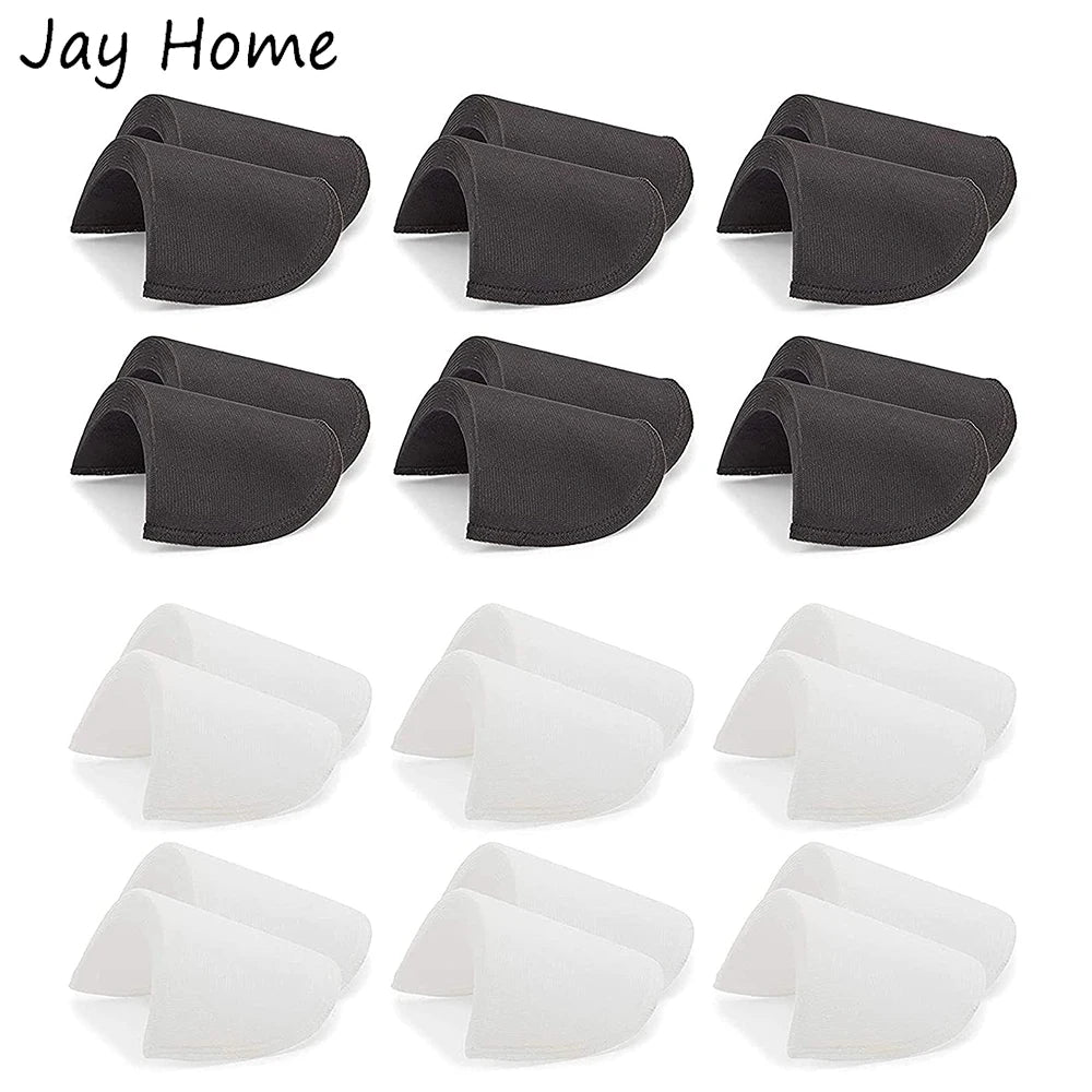 12 Pairs Foam Sponge Shoulder Pads Sewing Set-in Shoulder Pads for Women Men Jacket Blazer T-Shirt Clothing Garment Accessories
