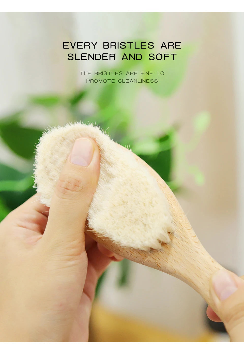 Baby Hair Brush for Hair Personalized Baby Brush Soft Goat Bristle Kids Hair Brush Newborn Hair Comb for Care