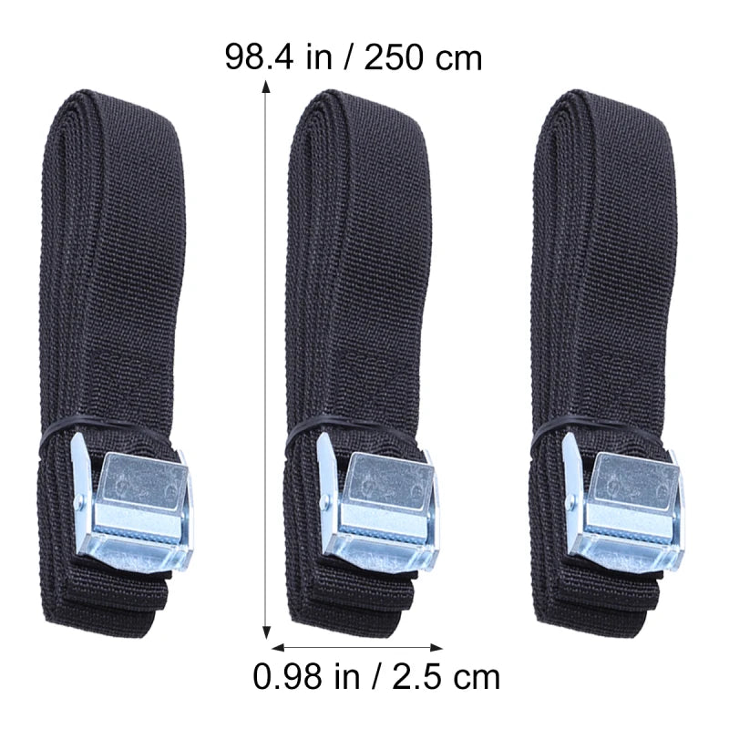2.5M Lashing Straps with Buckle Nylon Quick Release Lashing Straps for Cargo Tie Down Car Roof Rack Luggage Kayak Carrier Moving
