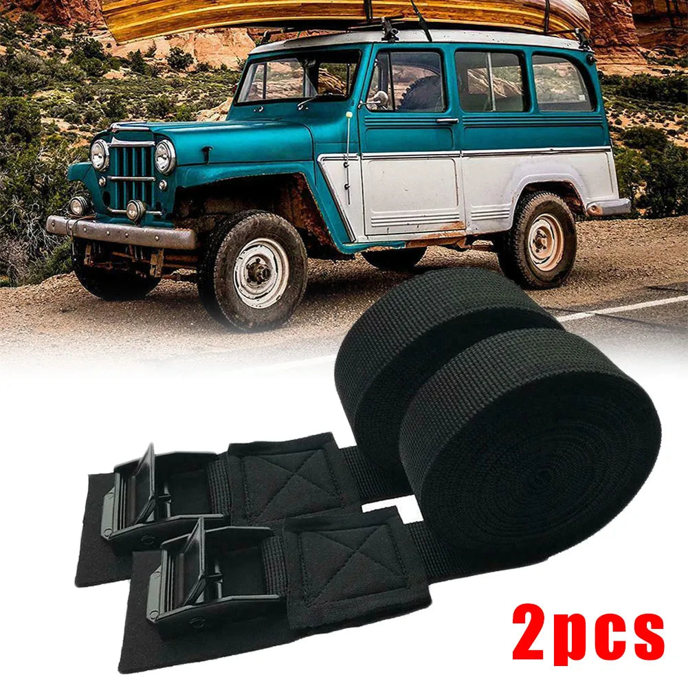 2 Pcs 250kg Car Roof Rack Kayak Cam Buckle Lashing Strap Luggage Strap Polyester Quick Release Lashing With Buckle