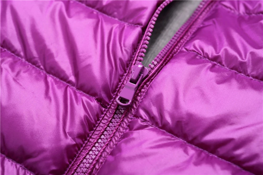 Women Puffer Jacket 15 Colors Plus Size 5XL 6XL 7XL 2025 New Spring Autumn Female Ultra Lightweight Packable Hooded Down Coats