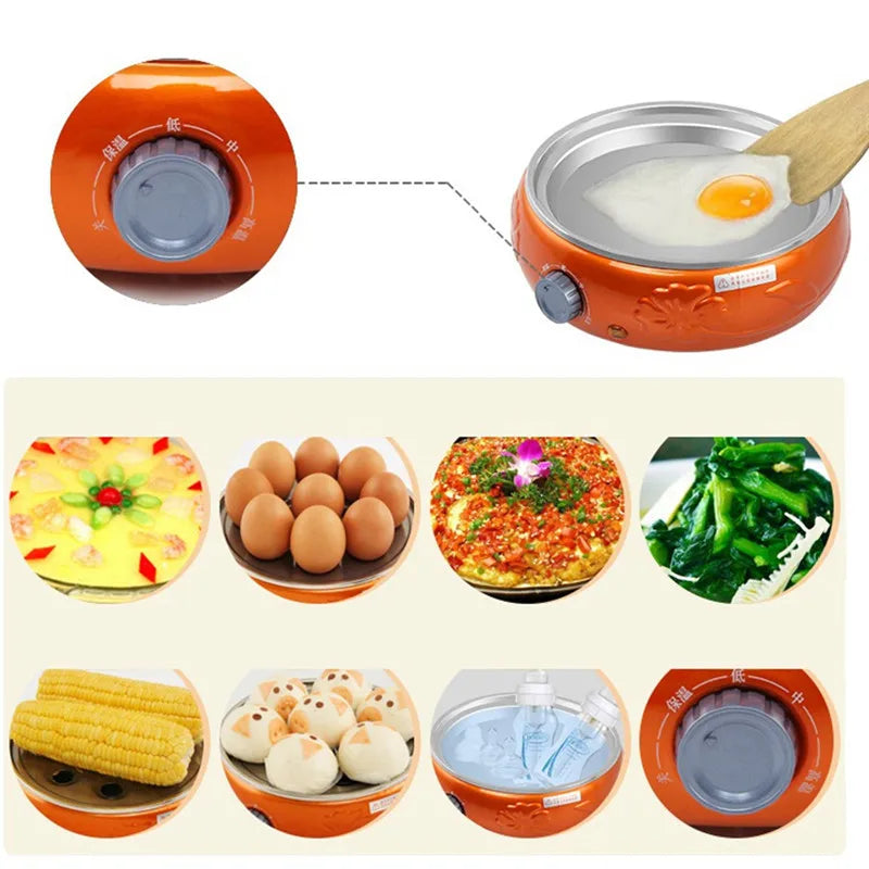 9 Eggs Full 304 Stainless Steel Electric Egg Cooker Steamer With Big Capacity For Soft Medium Hard Boiled Poached Custard Bread