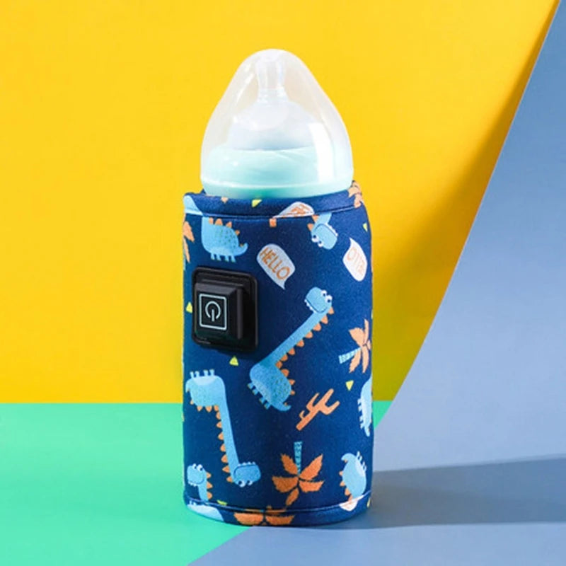 Portable USB Baby Bottle Warmer Travel Milk Warmer Infant Feeding Bottle Heated Cover Insulation Thermostat Food Heater
