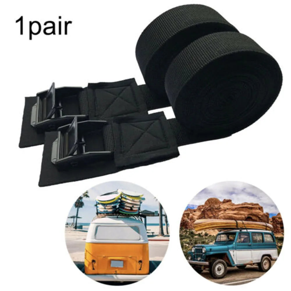 2 Pcs 250kg Car Roof Rack Kayak Cam Buckle Lashing Strap Luggage Strap Polyester Quick Release Lashing With Buckle