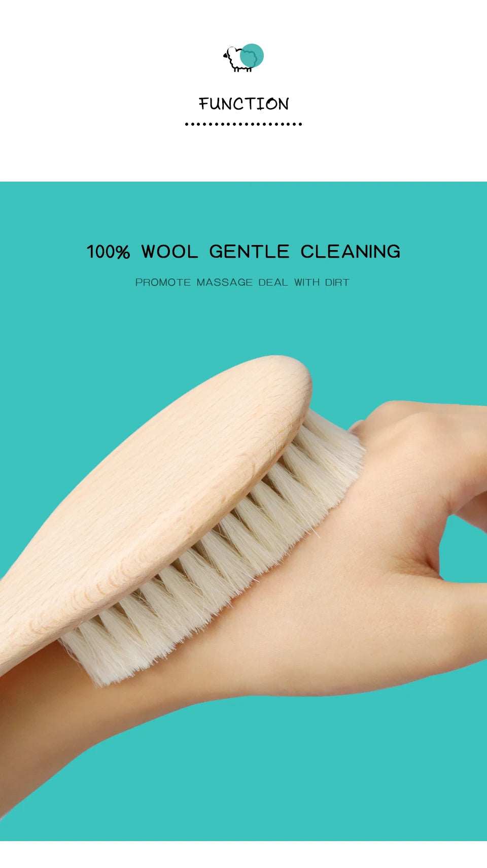 Baby Hair Brush for Hair Personalized Baby Brush Soft Goat Bristle Kids Hair Brush Newborn Hair Comb for Care