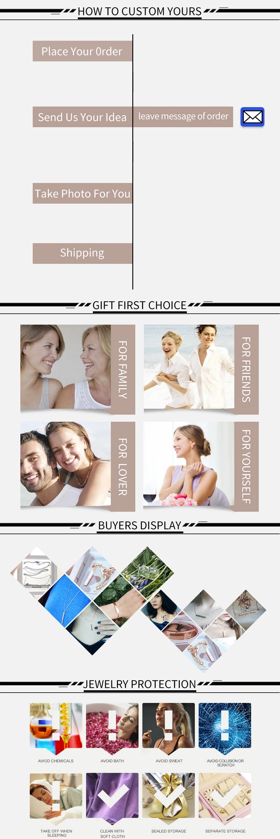 Custom Photo Engraved Necklace Personalized Mother's Day Gift Custom Portrait Pendant Memorial Family Jewelry Gifts for Woman