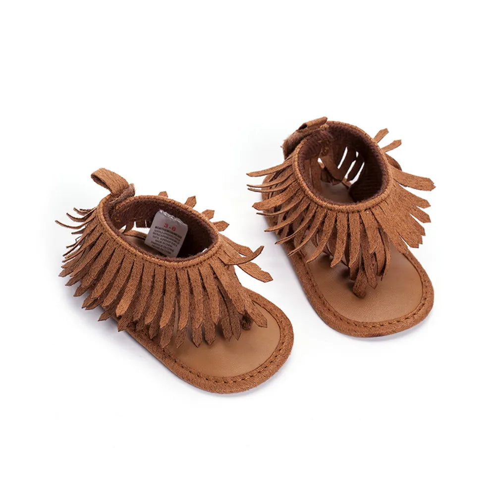 Fast Shipping Newborn Baby Boys Girls Summer Frist Walkers Summer Shoes Tassel Shoes Soft Sole Prewalker 0-12M