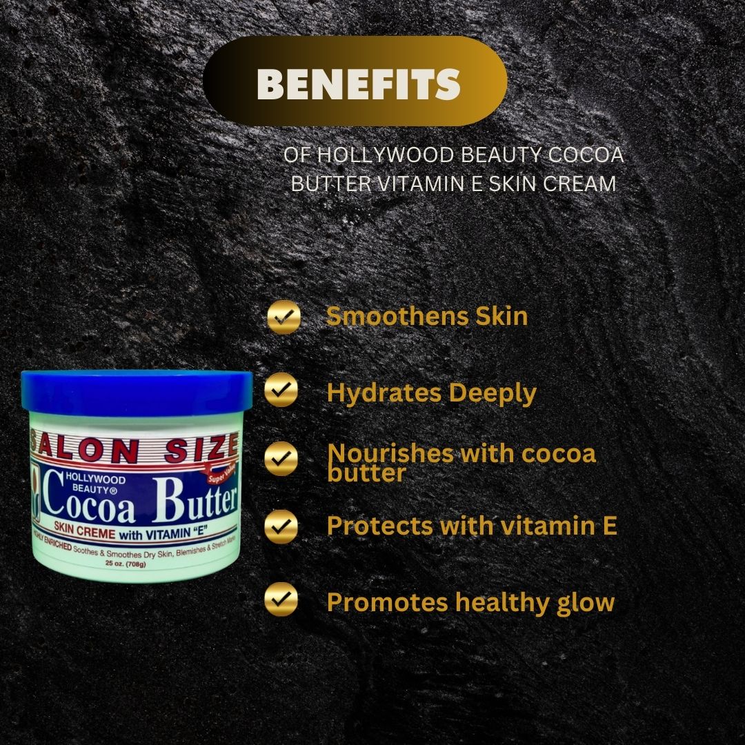 Hollywood Beauty Cocoa Butter Vitamin E Skin Cream 25Oz - Premium Beauty Product