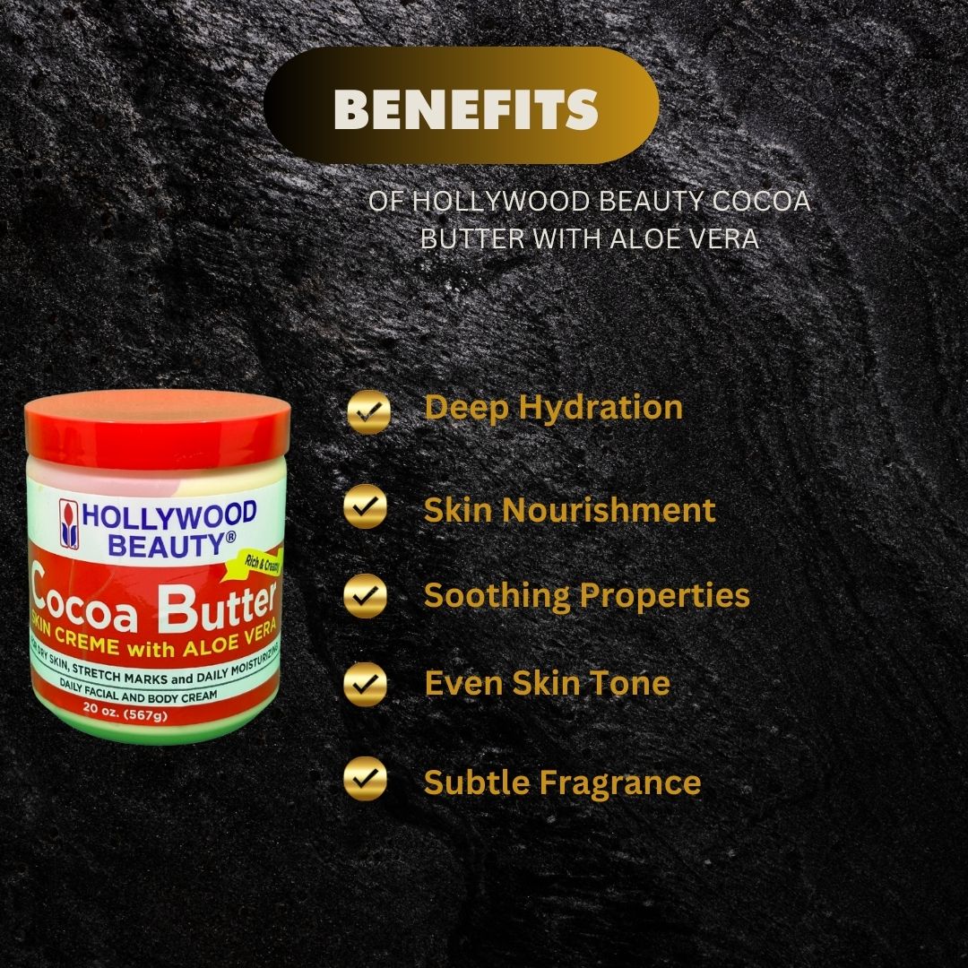 Hollywood Beauty Cocoa Butter With Aloe Vera 20Oz - Premium Beauty Product
