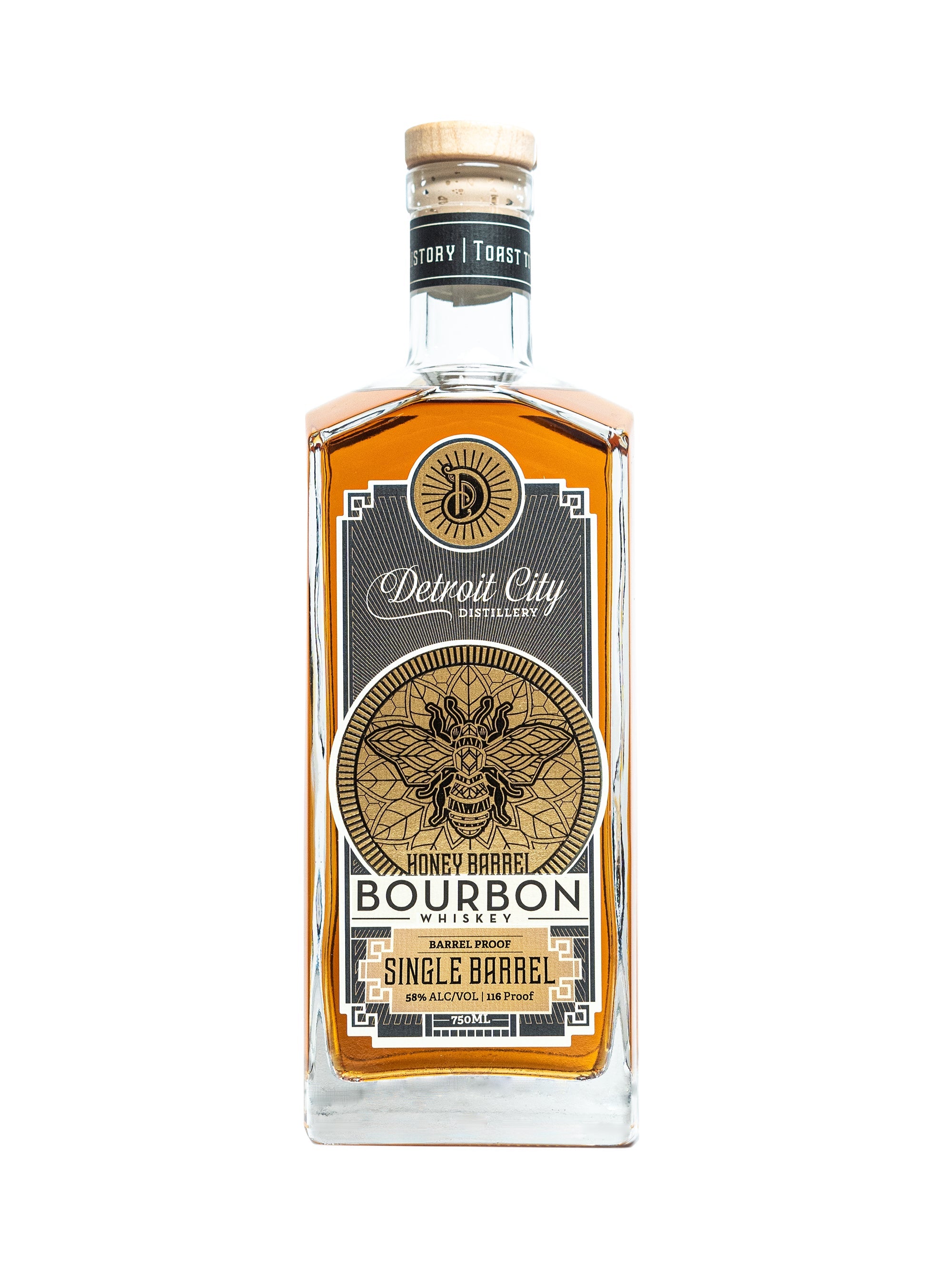 Detroit City Distillery Honey Barrel Finished Straight Bourbon Whiskey (750ml)