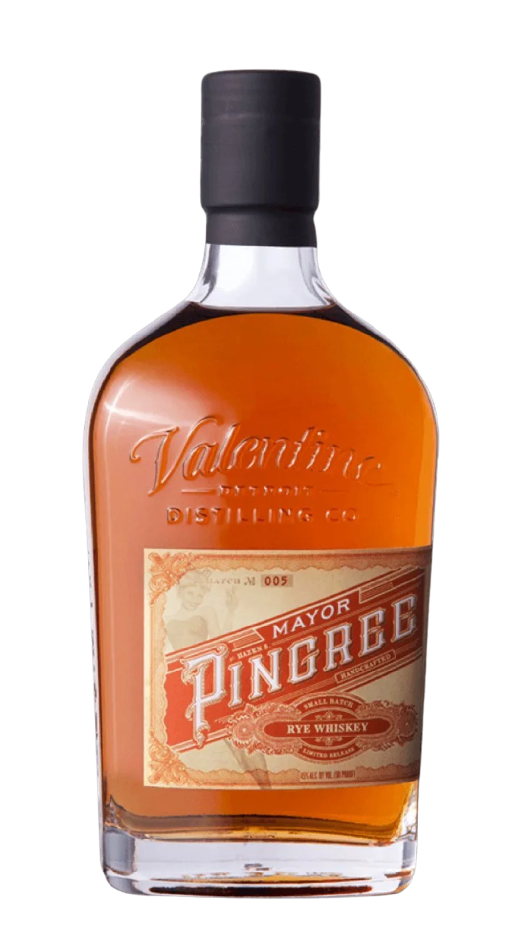 Valentine Distilling 'Mayor Pingree' Orange Label Rye Whiskey, Michigan, USA (750ml)