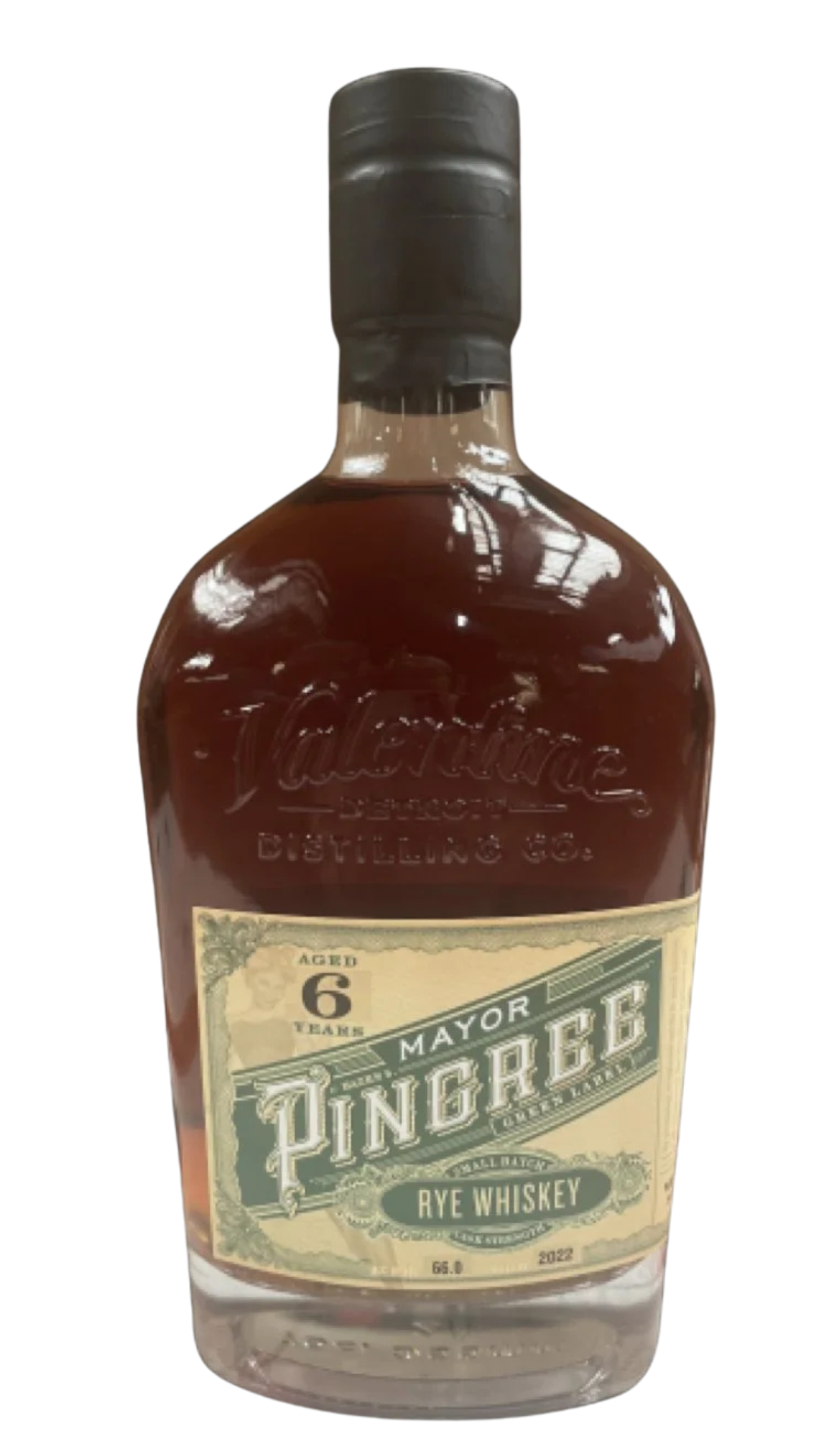 Valentine Distilling 'Mayor Pingree' Green Label Rye Whiskey, Michigan, USA (750ml)