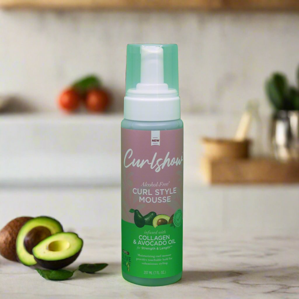 Curlshow Curl Style Mousse (Collagen & Avocado Oil) 207ml/7  - Premium Beauty Product