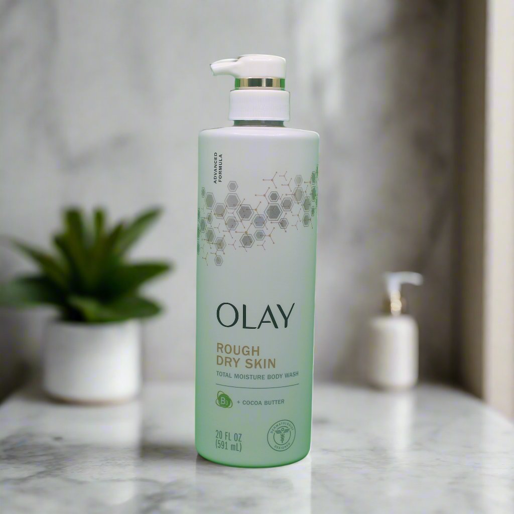 Olay Rough Dry Skin B3+Cocoa Butter Moisture Body Wash 20fl  - Premium Beauty Product
