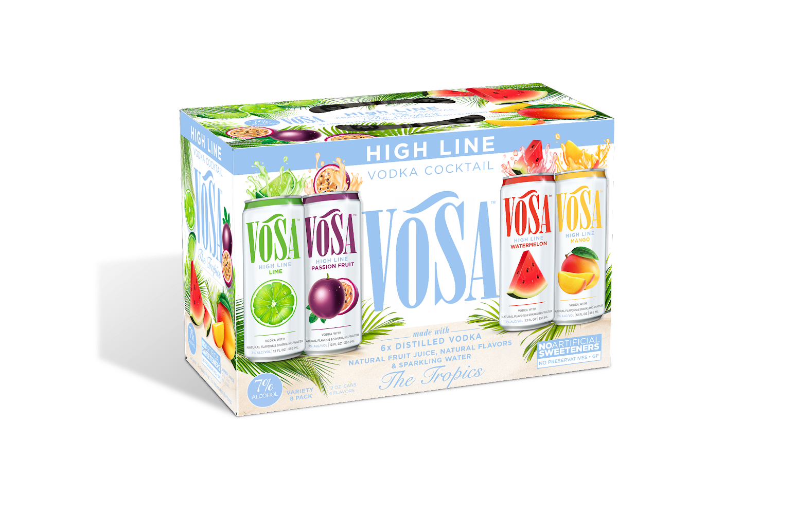 Vosa High Line "The Tropics" Variety Pack Michigan, USA (8 x 12oz Cans)