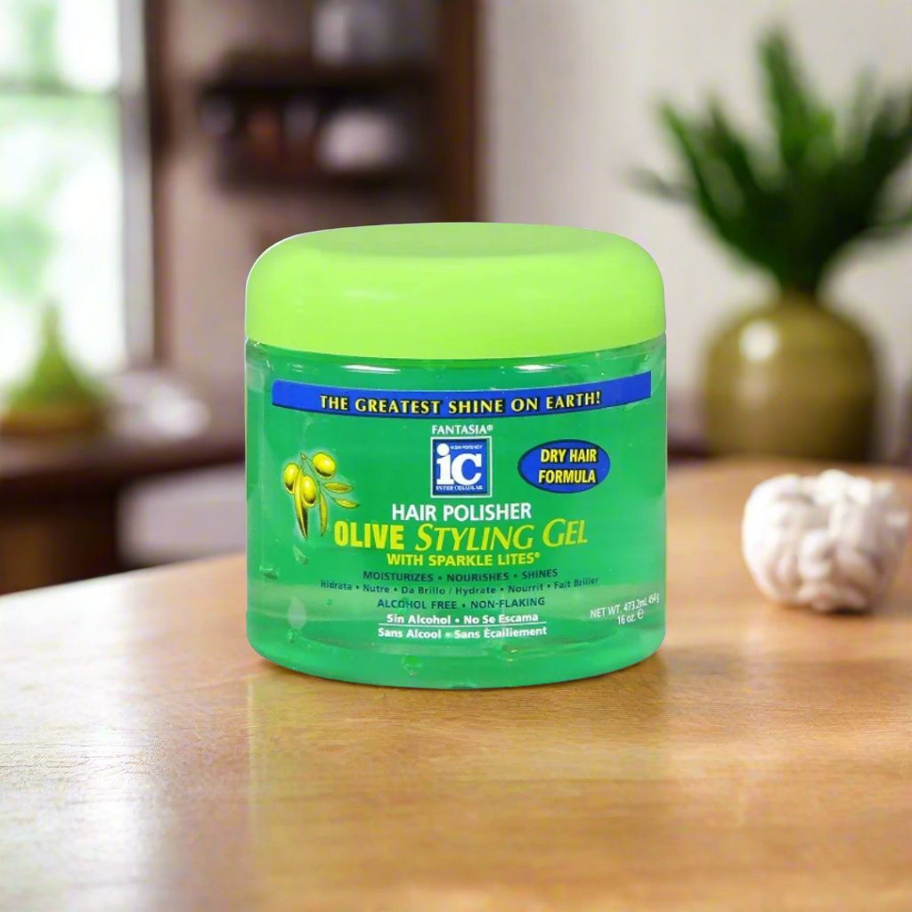 Fantasia IC Hair Polisher Olive Styling Gel 16 oz - Premium Beauty Product
