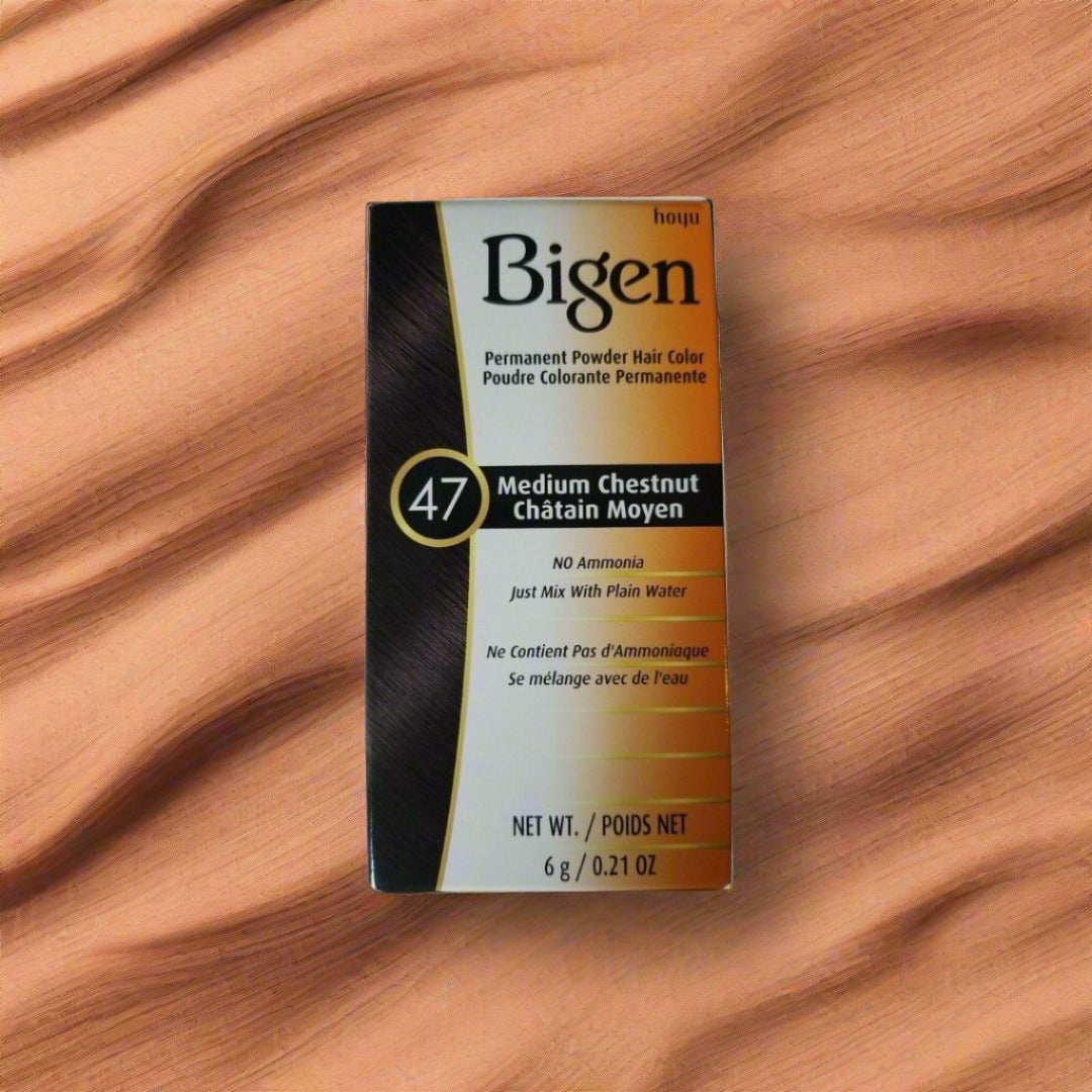 Bigen Permanent Powder Hair Color - 47 Medium Chestnut 0.21o - Premium Beauty Product