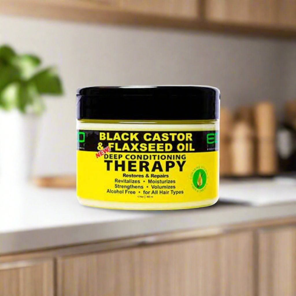ECO Style Black Castor & Flaxseed Deep Conditioning Therapy  - Premium Beauty Product