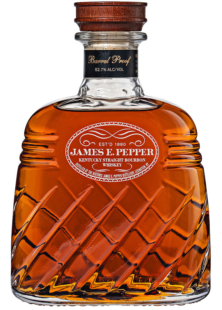 James E. Pepper Decanter Barrel Proof Straight Bourbon Whiskey, Kentucky, USA (750ml)