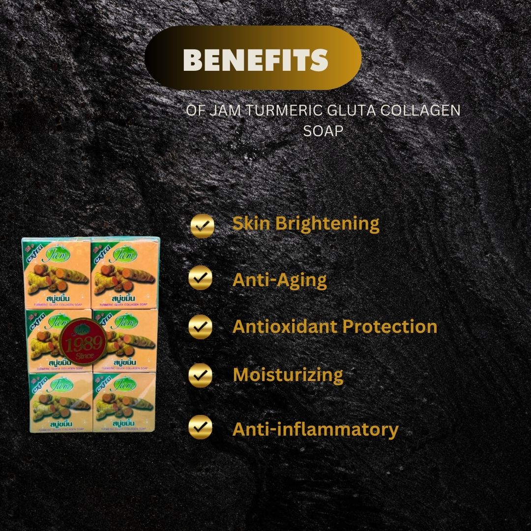 Jam Turmeric Gluta Collagen Soap 15G - Premium Beauty Product