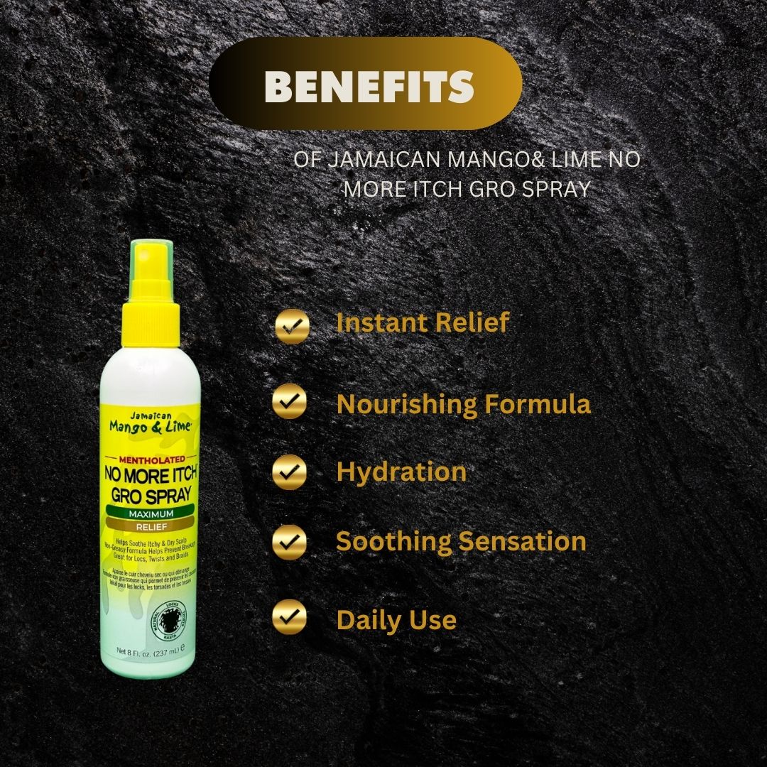 Jamaican Mango Lime No More Itch Gro Spray 237Ml - Premium Beauty Product