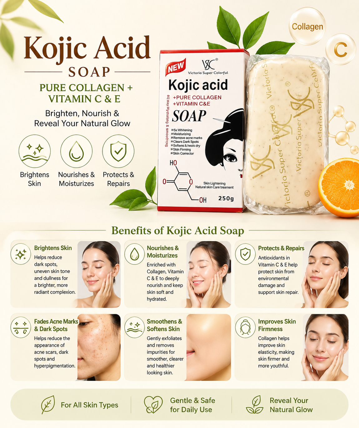 VSC Kojic Acid Soap 250g - Premium Beauty Product