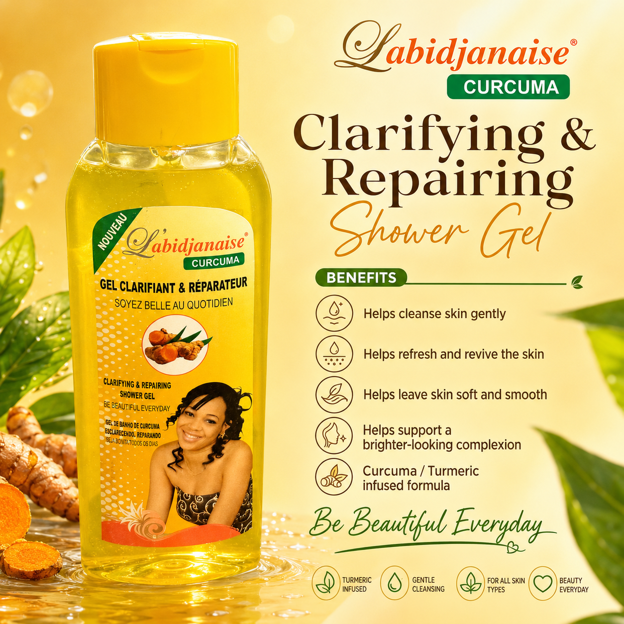 Labidjanaise Curcuma Clarifying & Repairing Shower Gel 500 M - Premium Beauty Product