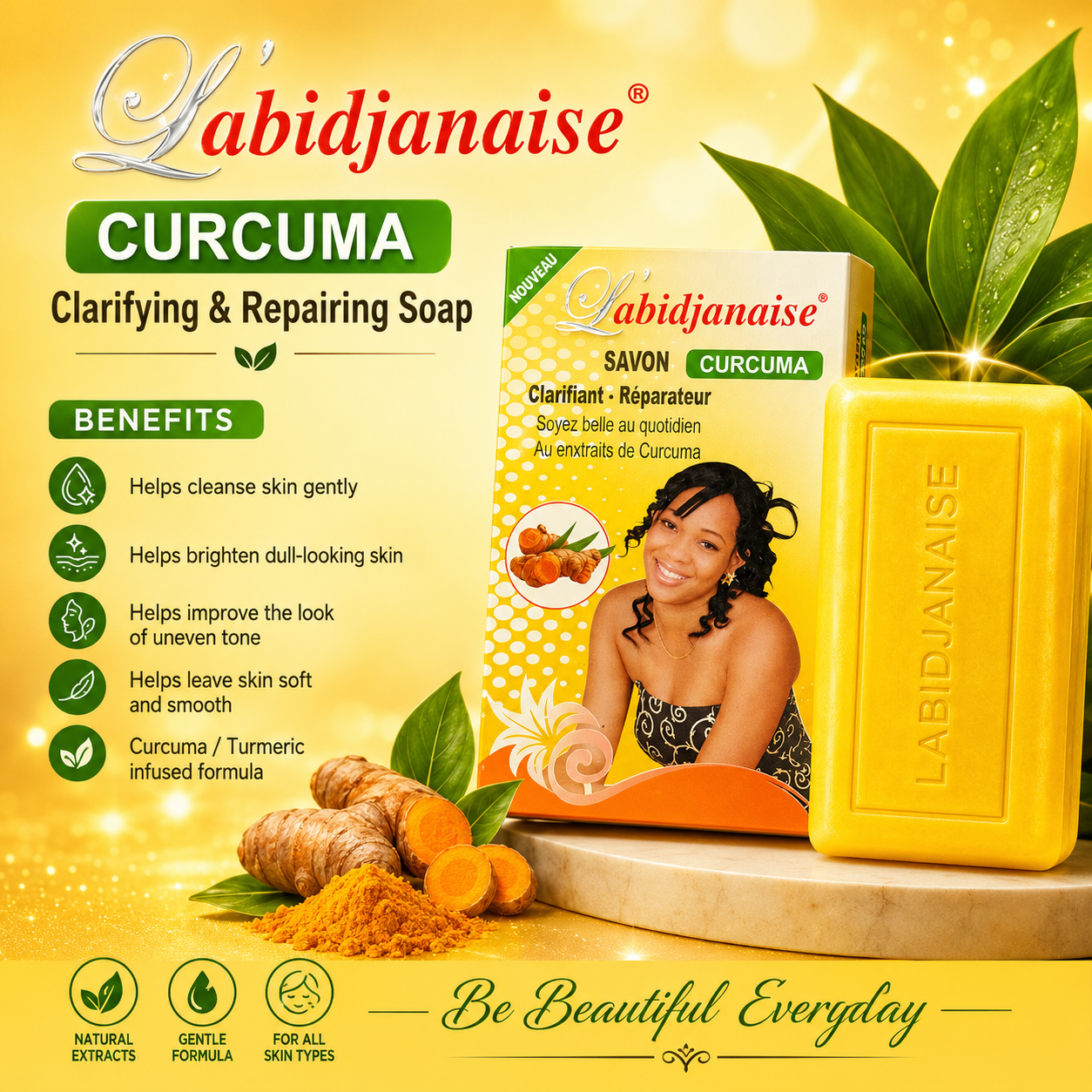 Labidjanaise Curcuma Clarifying & Repairing Soap 200 Frm - Premium Beauty Product