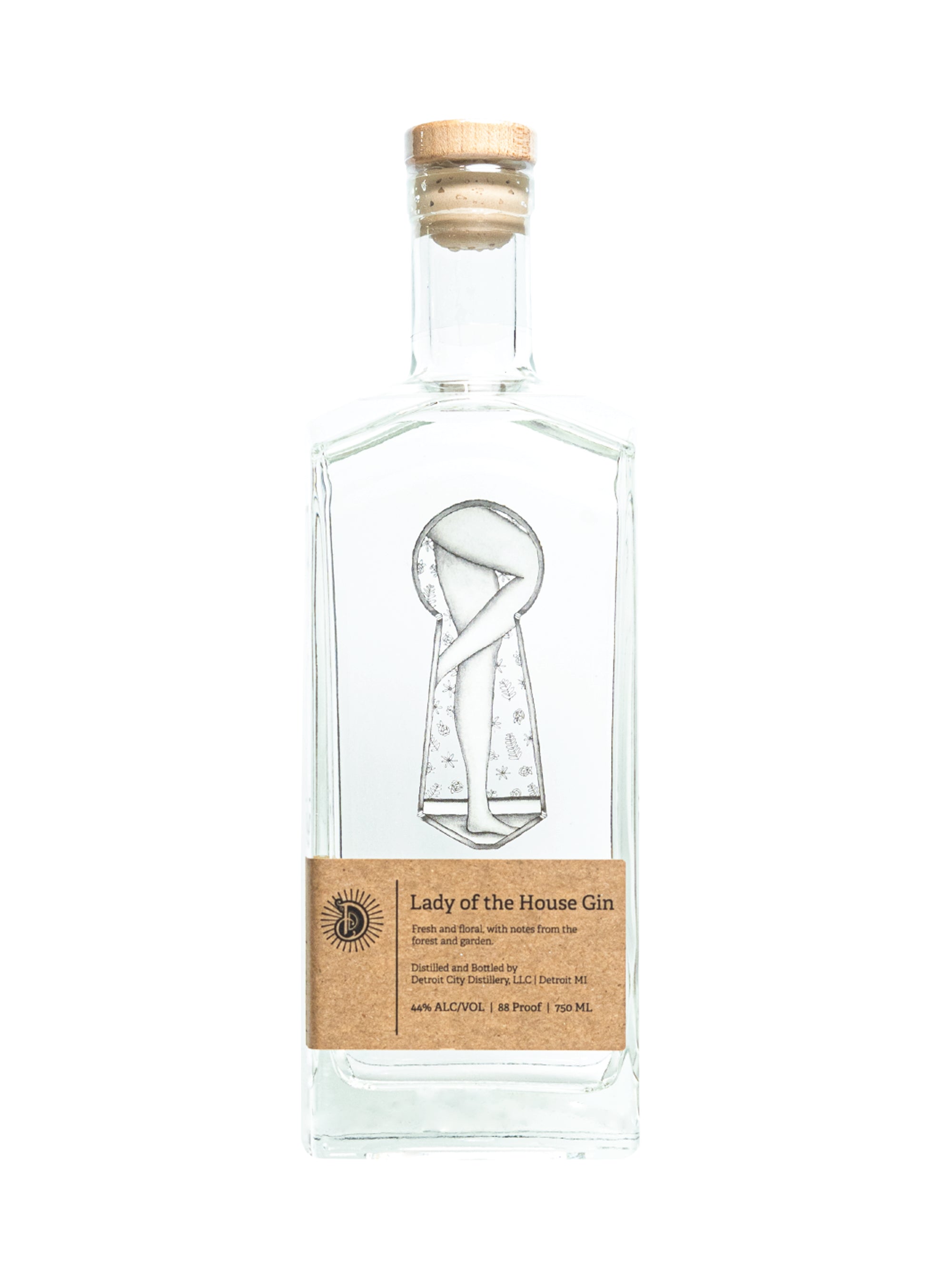 Detroit City Distillery Lady of the House Gin, Michigan, USA (750ml)