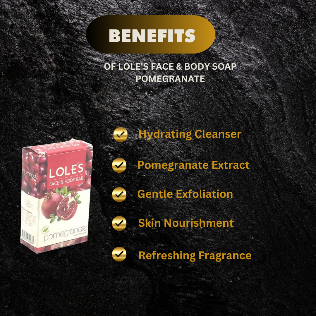 Loles Face Body Soap Pomegranate 100G 3 5 Oz - Premium Beauty Product